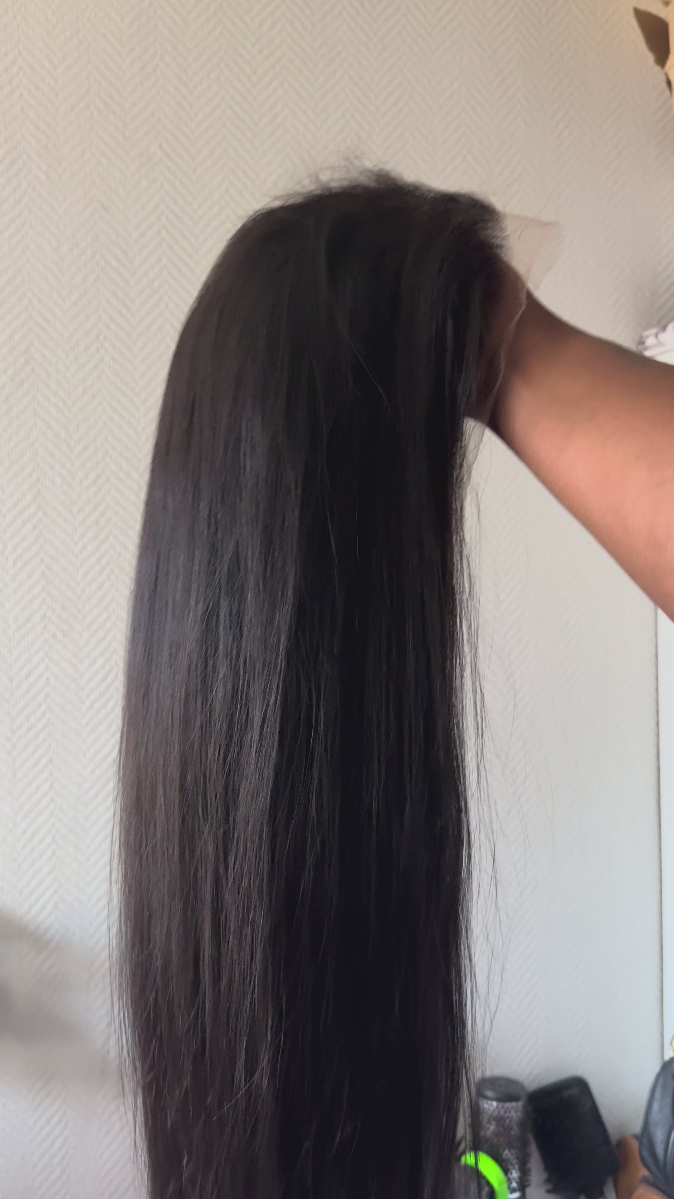 Noire Muse Signature Wig — Bone Straight Jet Black Silk