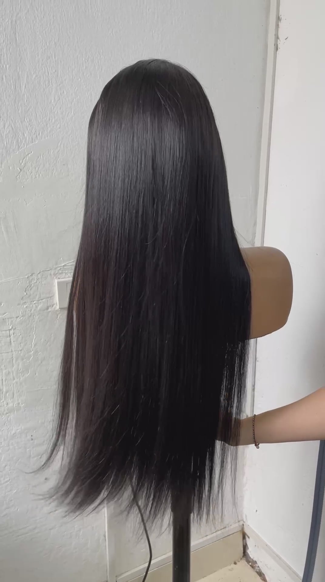 Noire Muse Signature Wig — Bone Straight Jet Black Silk